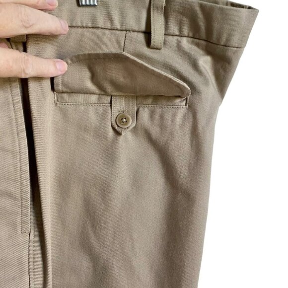 Savane Flat Front Khaki Pants with Hidden Expandable Waistband 38 x 30 NEW - Picture 7 of 10